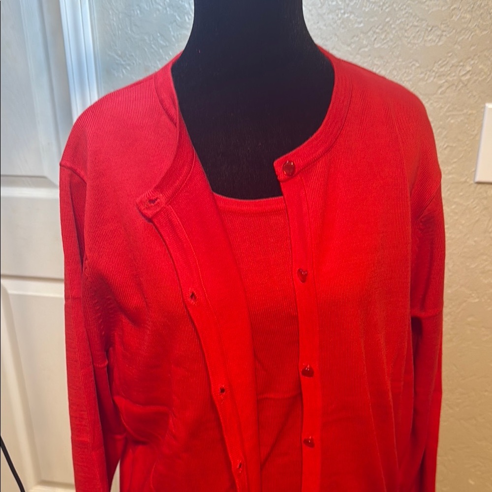 Red Women's Sweater Set